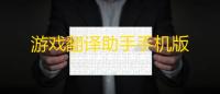 游戏翻译助手手机版
